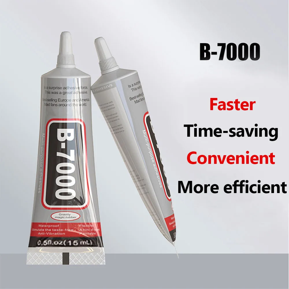 B7000 Glue 15ML Super Glue Clear Contact Phone Repair Adhesive DIY Plastic Jewelry Liquid Glue with Precision Applicator