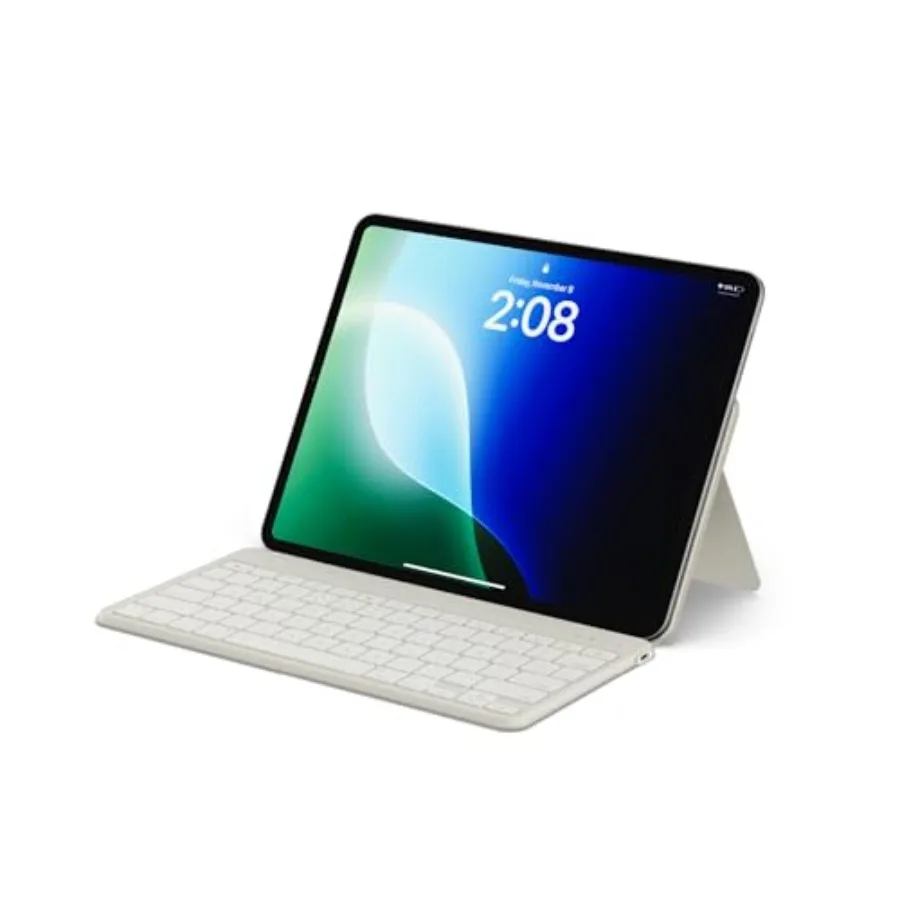 

OntheGo Bluetooth Keyboard with Adjustable Stand Connect up 3 Devices USB C Rechargeable Battery Compact and Portable Keyboard