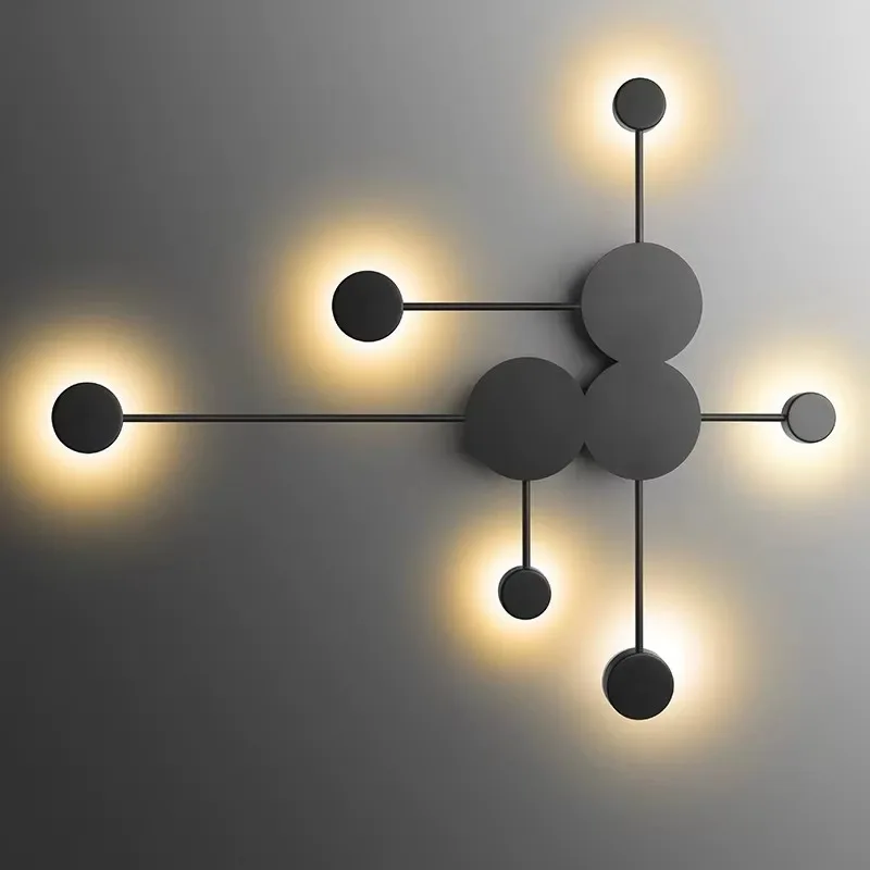 

Nordic style gold black wall lamp creative personalized background wall decoration painting life chandelier "