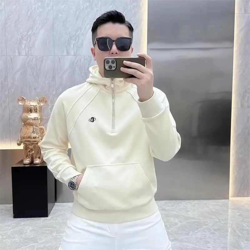 

With Zipper Male Hoodie Korean Style Aesthetic Y2k Vintage 90s Streetwear Overfit Clothing Deals Autumn Men's Hooded Sweatshirt