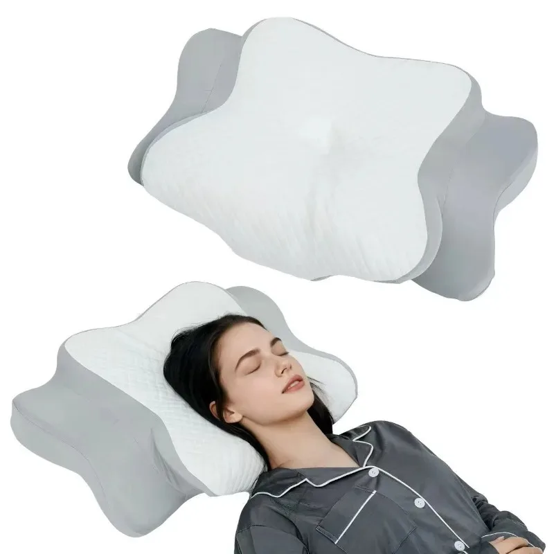 Ergonomic butterfly pillow, slow rebound pillow core, improve stiff neck pain