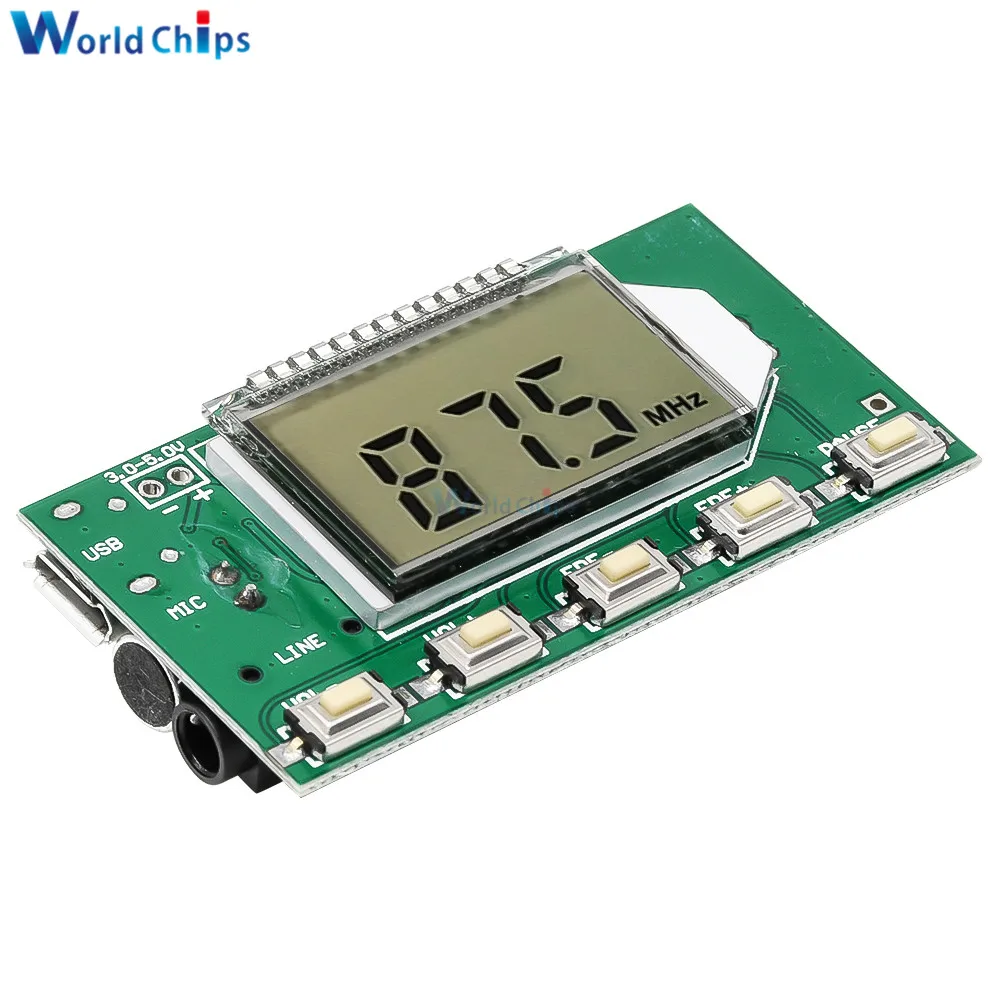 DC 3-5V FM Module FM Transmitter Module Wireless Microphone Circuit Board 87.0MHz-108.0MHz Computer Audio Transmitting