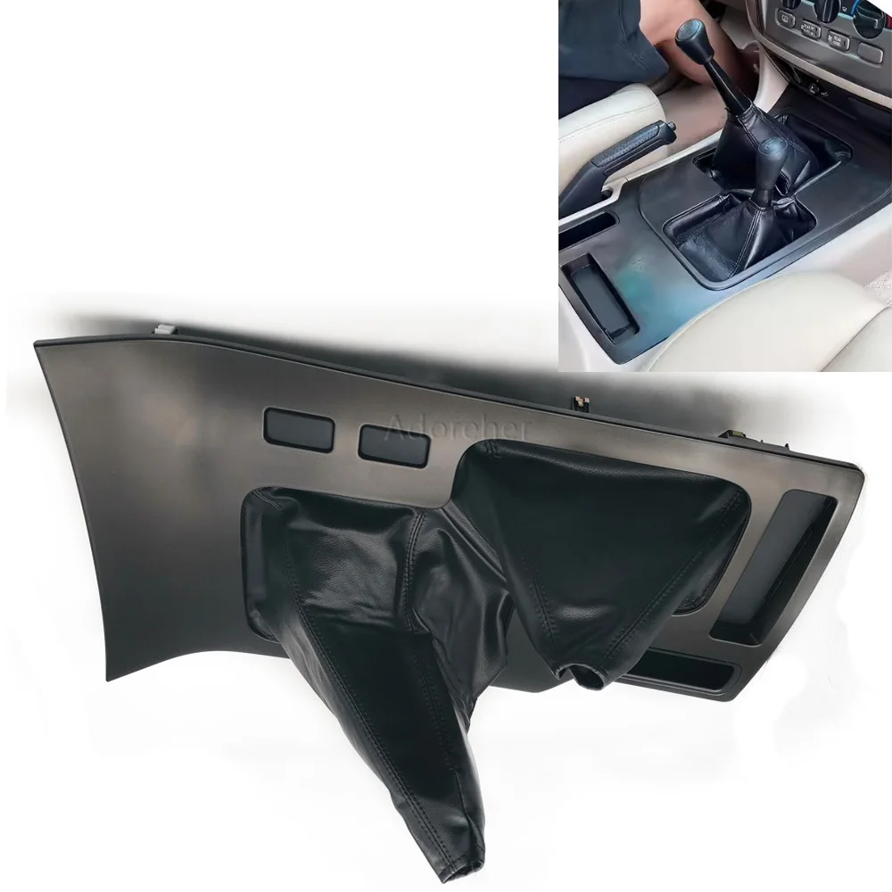 Car Center Console Wooden Gear Shifter Penal Trim Replacement MT Interior Accessories for Toyota Land Cruiser LC100 FJ100