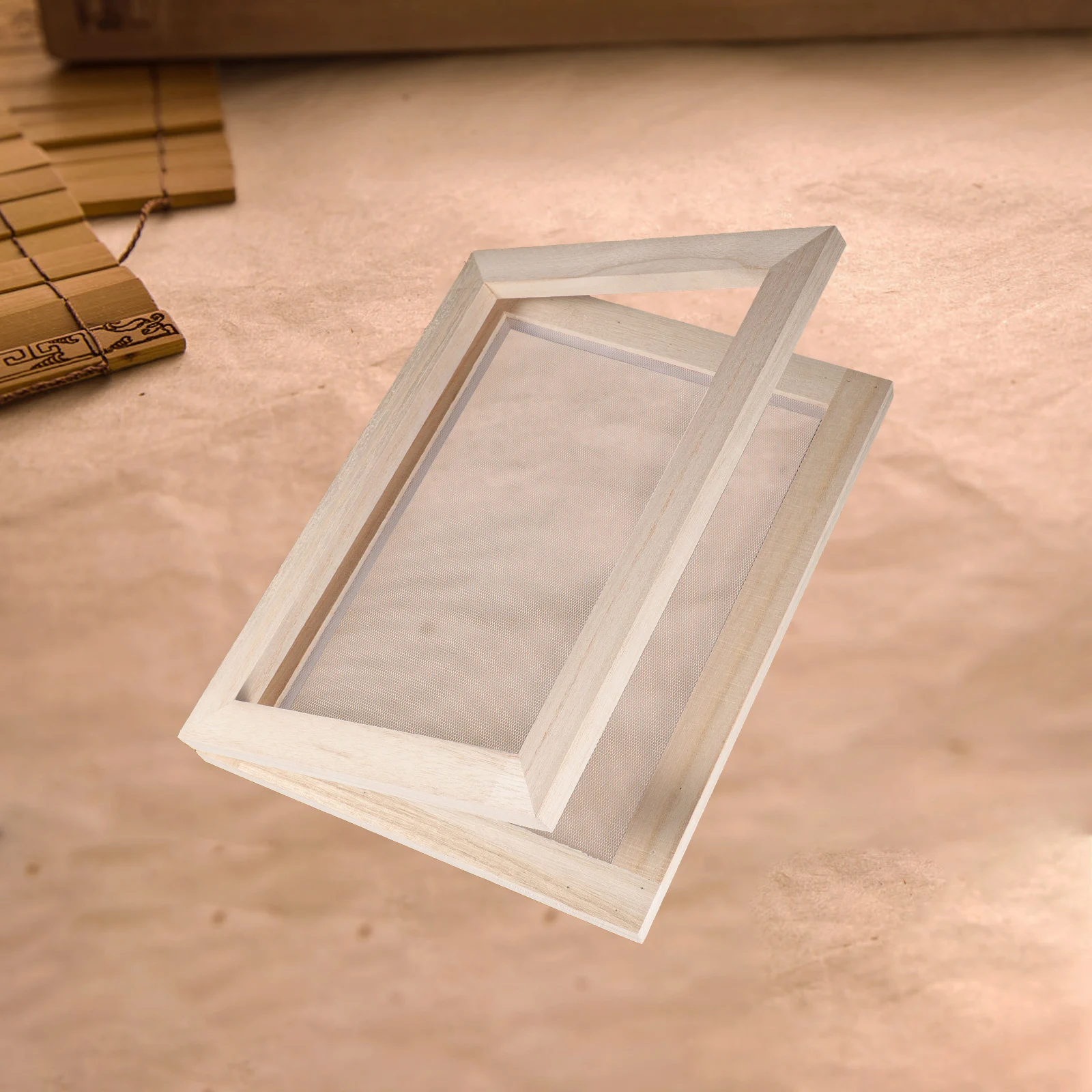 Diy Children Craft Making Kit Wooden Frame Screen For Handmade Paper Recycling Project Kids Craft Activity, Paper Making