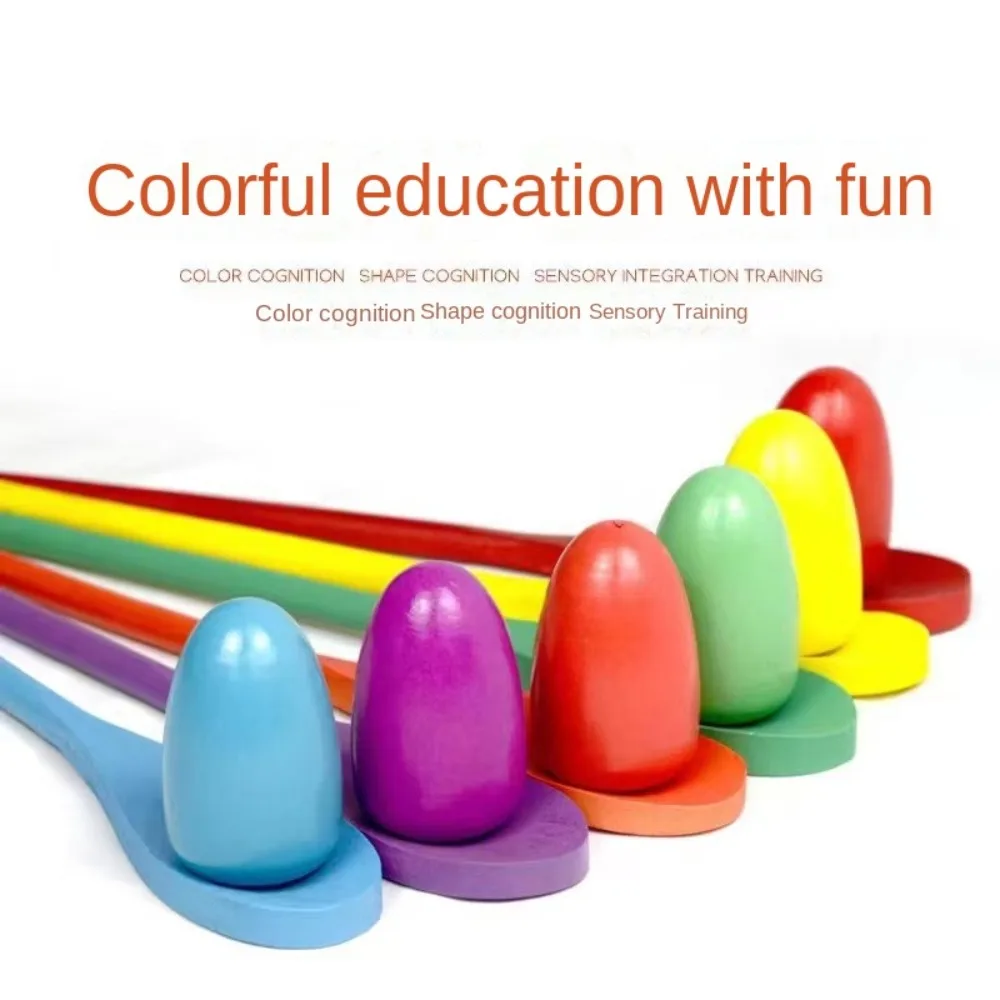 Sense Training Balance Training Spoon Egg Race Game Montessori Early Learning Children Balance Stick Gifts