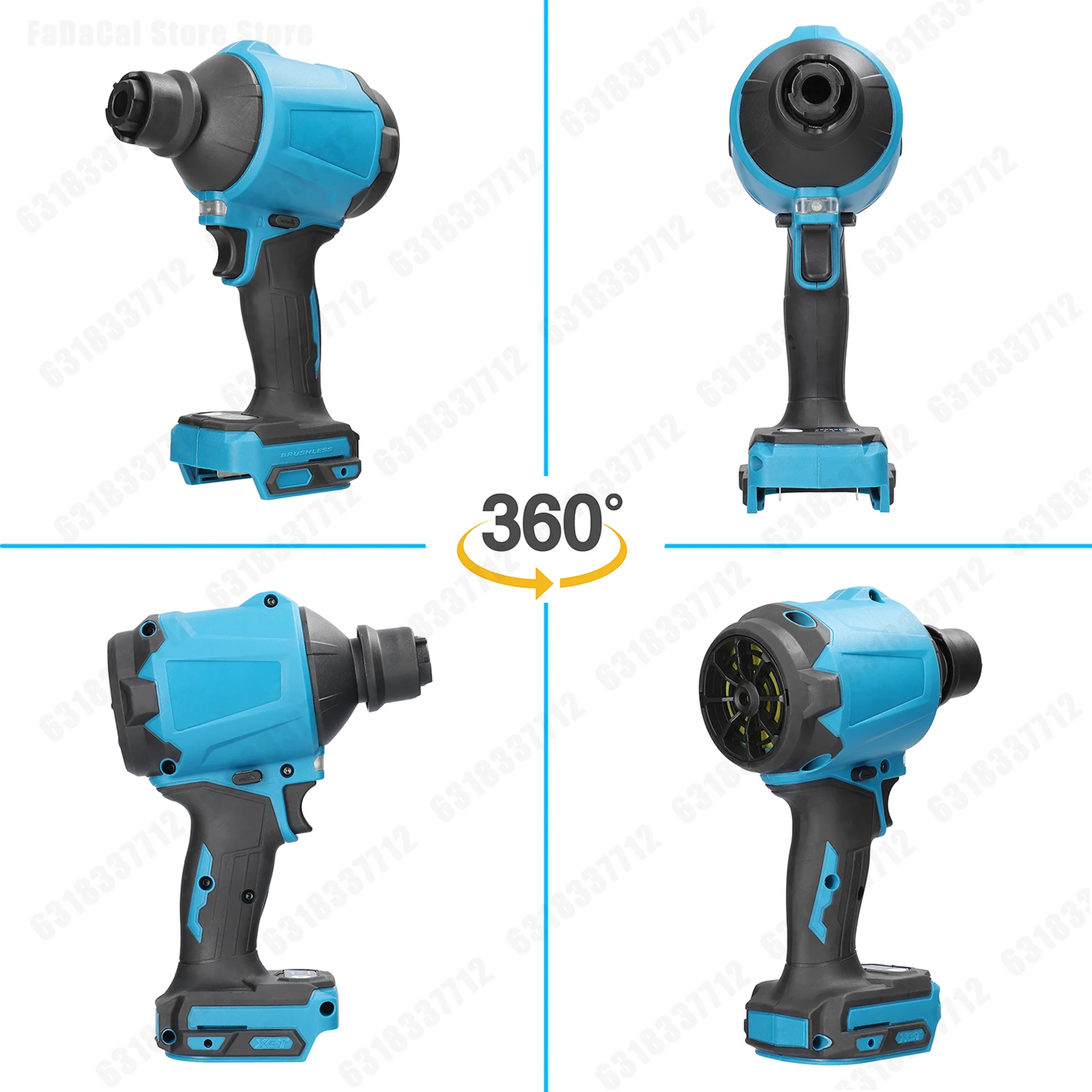 آلة غبار الهواء اللاسلكية، تنظيم السرعة بدون خطوات، منفاخ غبار كهربائي قابل لإعادة الشحن، منفاخ منظف