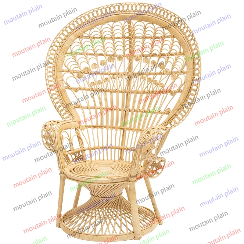 

Garden Chairs Chair Rattan Outdoor Patio Hanging Swing Egg with Stand Peacock Chair Factory