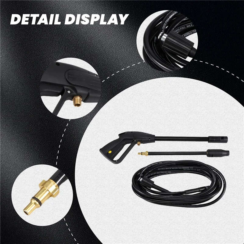 ABHX-High Pressure Washer Spray G-Un,M22 Car Water Washer Cleaning Tool With 8M Hose For Cleaner Watering Lawn Garden