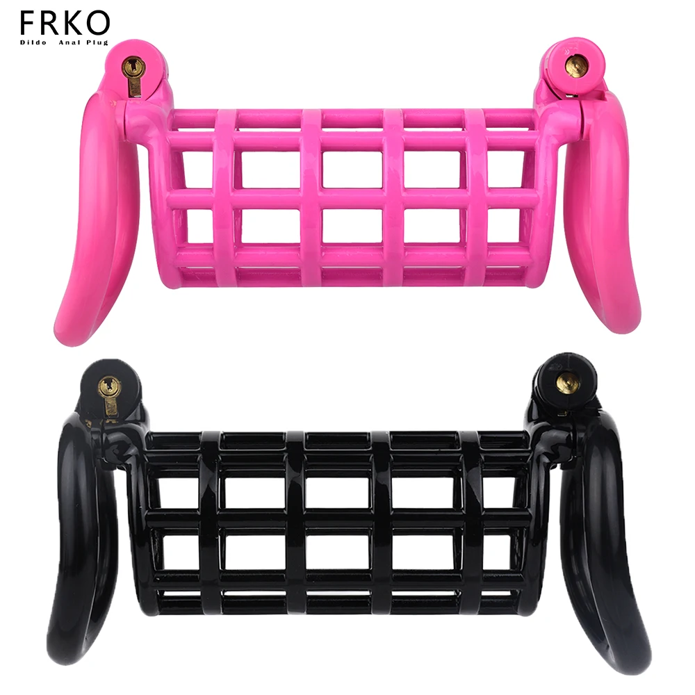 

FRKO 2024 New Gay Double-headed Chastity Cage Device Lock Cock with 8 Size Penis Ring Bdsm Sex Toys Discreet Sissy Femboy