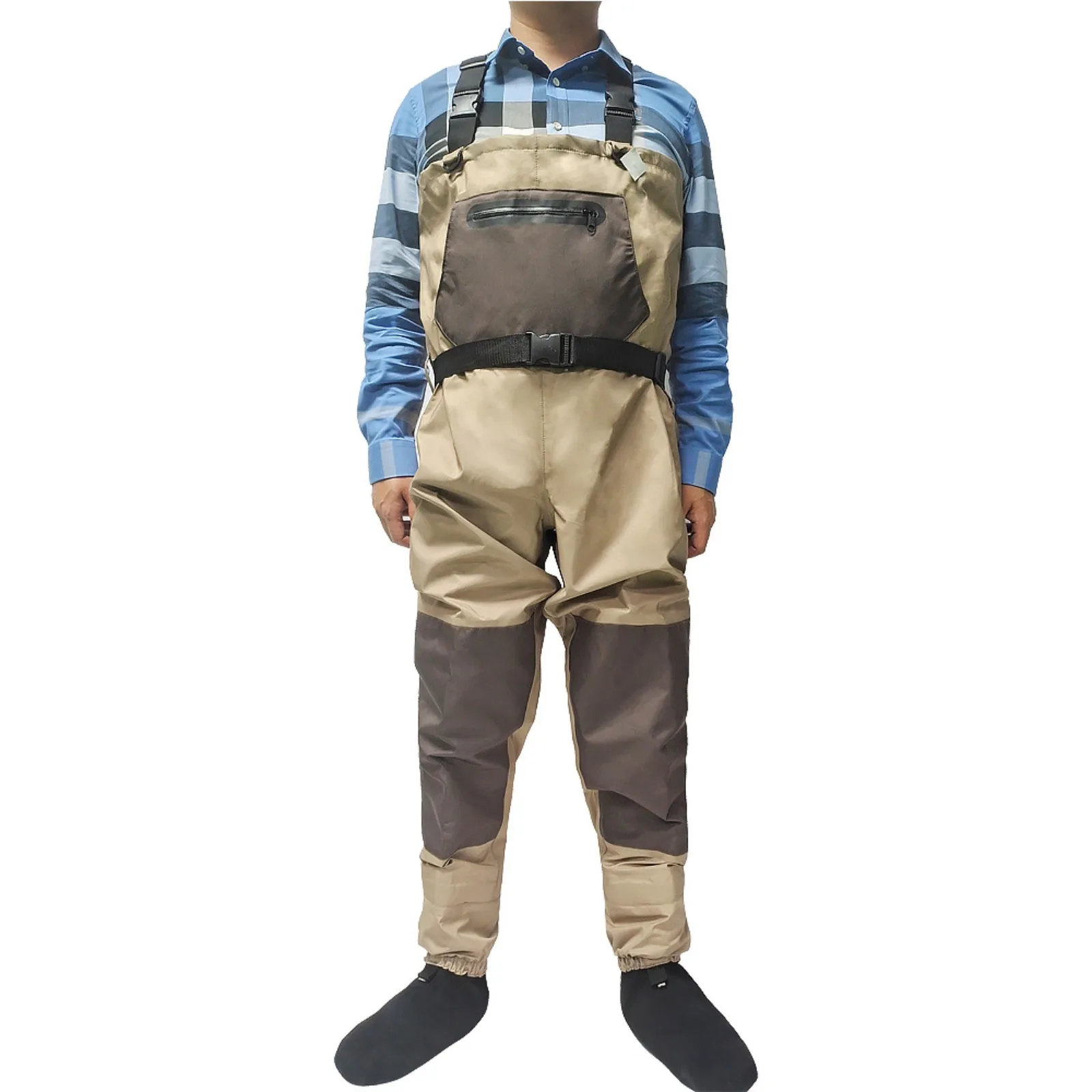 Goture 3‑Layer Breathable Waterproof Chest Fly Fishing Waders Adjustable Suspenders Durable Men Women Hunting Outdoor Activity