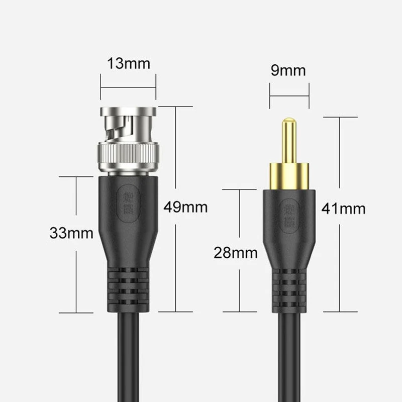 HD-SDI High Definition Video Cable BNC to RCA Lotus Q9 Surveillance Camera AV Coaxial Recorder TV Signal SDI Video Connect Cable