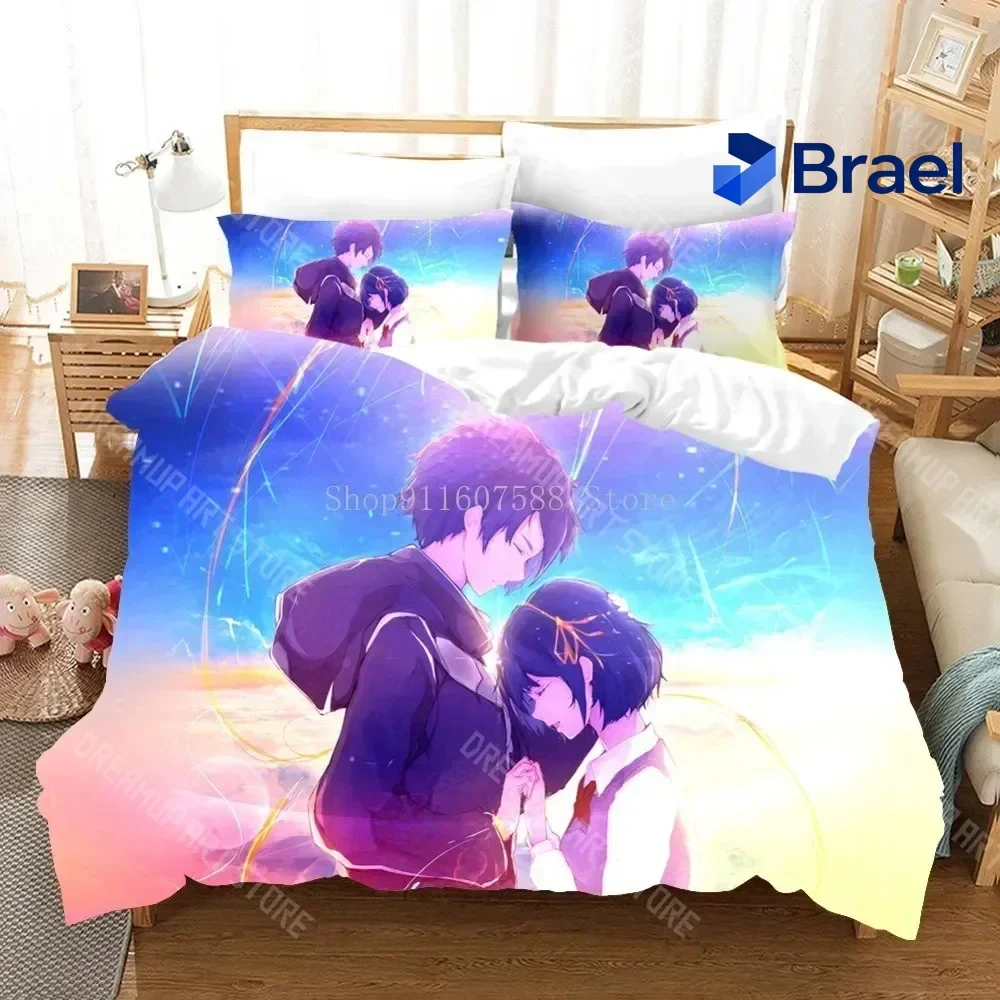 Exquisite 3D Print Your Name Movie Bedding Set Home Textile Linens Beds Set Pillowcases Bed Cover Set Anime Duvet Cover