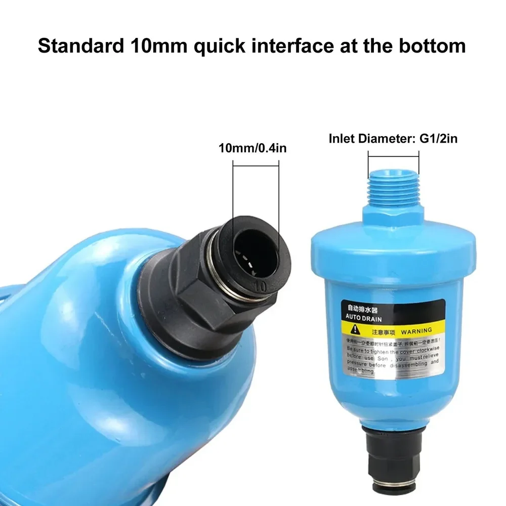 

ADTV-30 air compressor air filter, aluminum cup tip, automatic drain valve