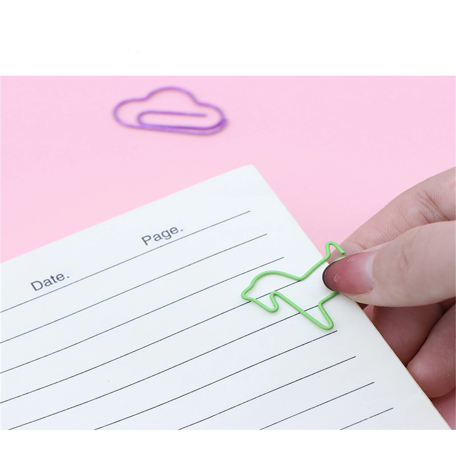 24pcs Color Paper Clips Small Fresh Cartoon Animal Shape Photo Clip Student Test Paper Data Classification Clip Office Supplies