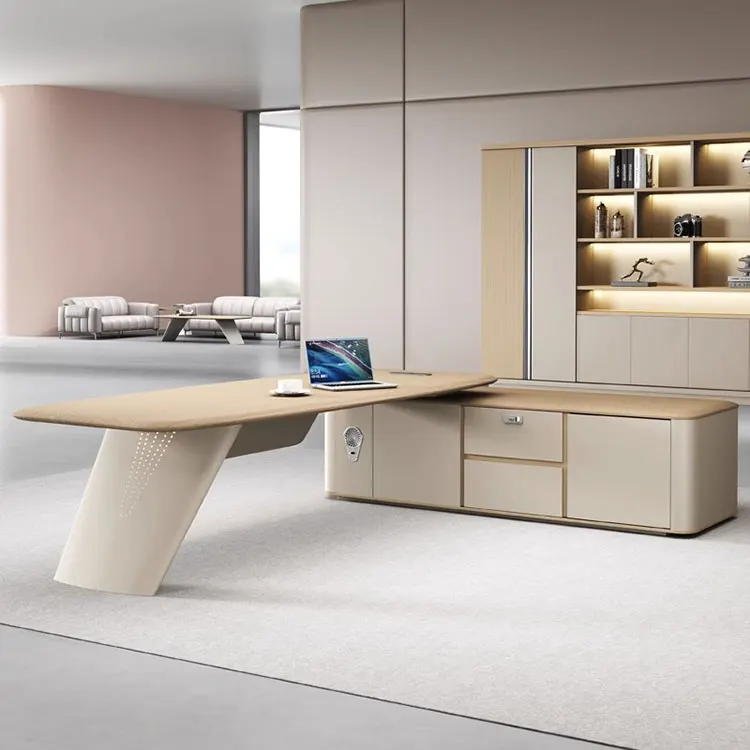 

Liyu Furniture Modern Office L-Shaped Boss Desk Large Office Table Executive CEO Desk