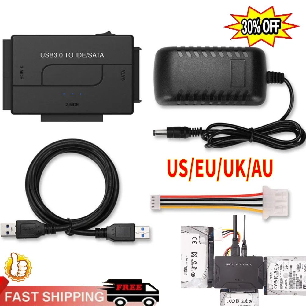 USB3.0 3in1 Hard Disk Adapter USB3.0 To SATA/IDE Easy Drive Line For Zilkee Ultra Recovery Converter Adapter Sets