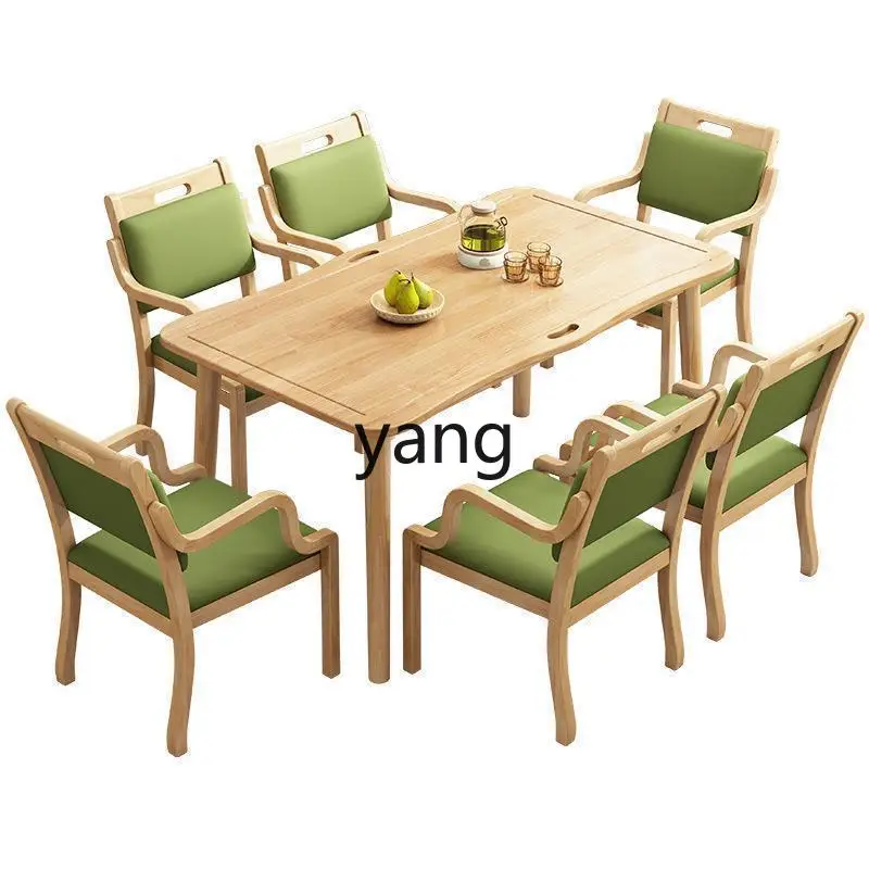 LMM Modern Simple Suitable for the Elderly Restaurant Furniture Nursing Home Supporting All Solid Wood