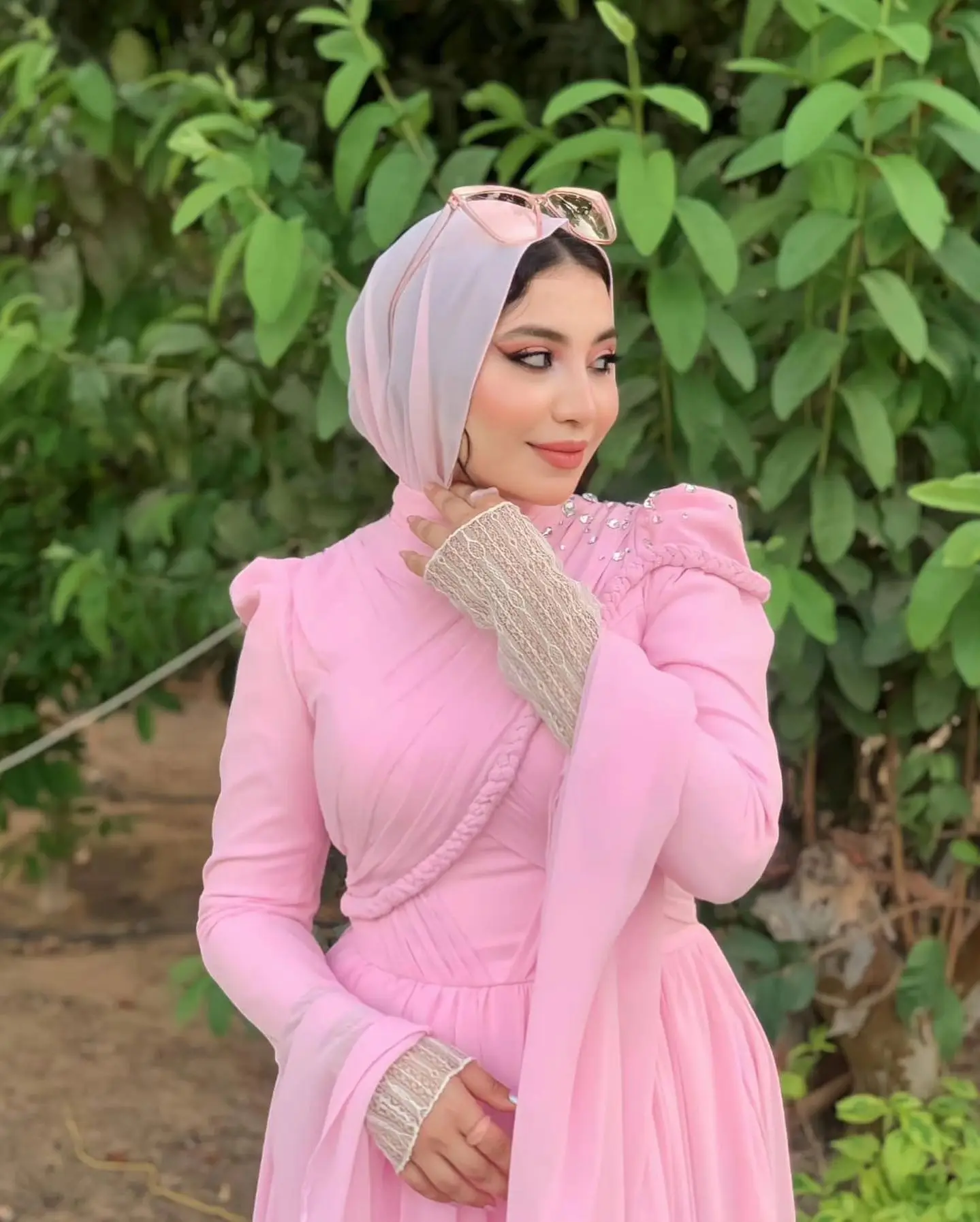 Jirocum Long Sleeve O Neck Muslim Prom Gowns Women Diamond Party Evening Gown Elegant A Line Arabian Formal Occasion Dress 2024