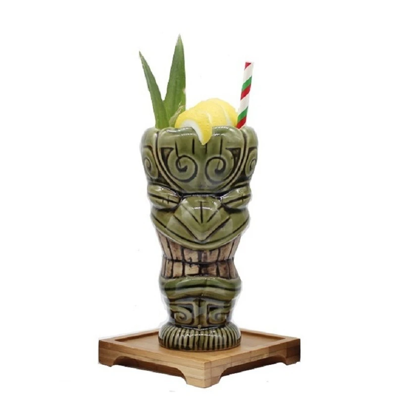 

370ml Ceramic Tiki Mug Owl Bird Creative Porcelain Beer Wine Mug Cup Bar Tool