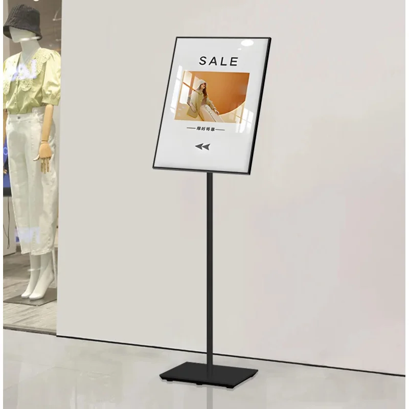 custom.Custom Outdoor Advertising Board Display Rack Cafe Coffee Shop Metal Frame Design Metal Stands Design Floor Sign Hold