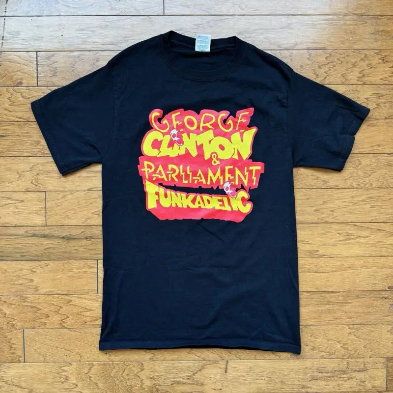 

Мужская футболка с концертом Джорджа Клинтона Parliament Funkadelic Tour, маленькая черная