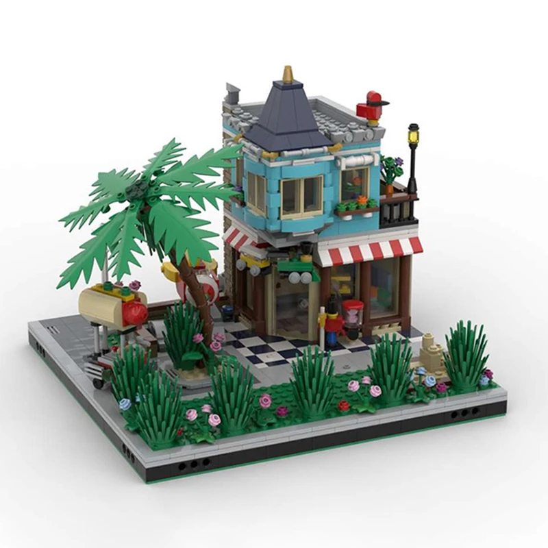 

1229 шт. MOC магазин игрушек и квартира модульные здания строительные блоки рождественский подарок уникальная идея «сделай сам» для взрослых любителей