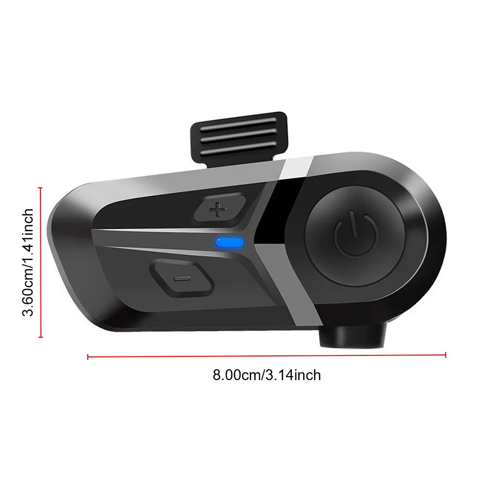 L1 سماعة بلوتوث 5.3 ميكروفون ناعم/صلب مقاوم للماء خوذة دراجة نارية سماعة دعم 2 هواتف اتصال لاسلكي