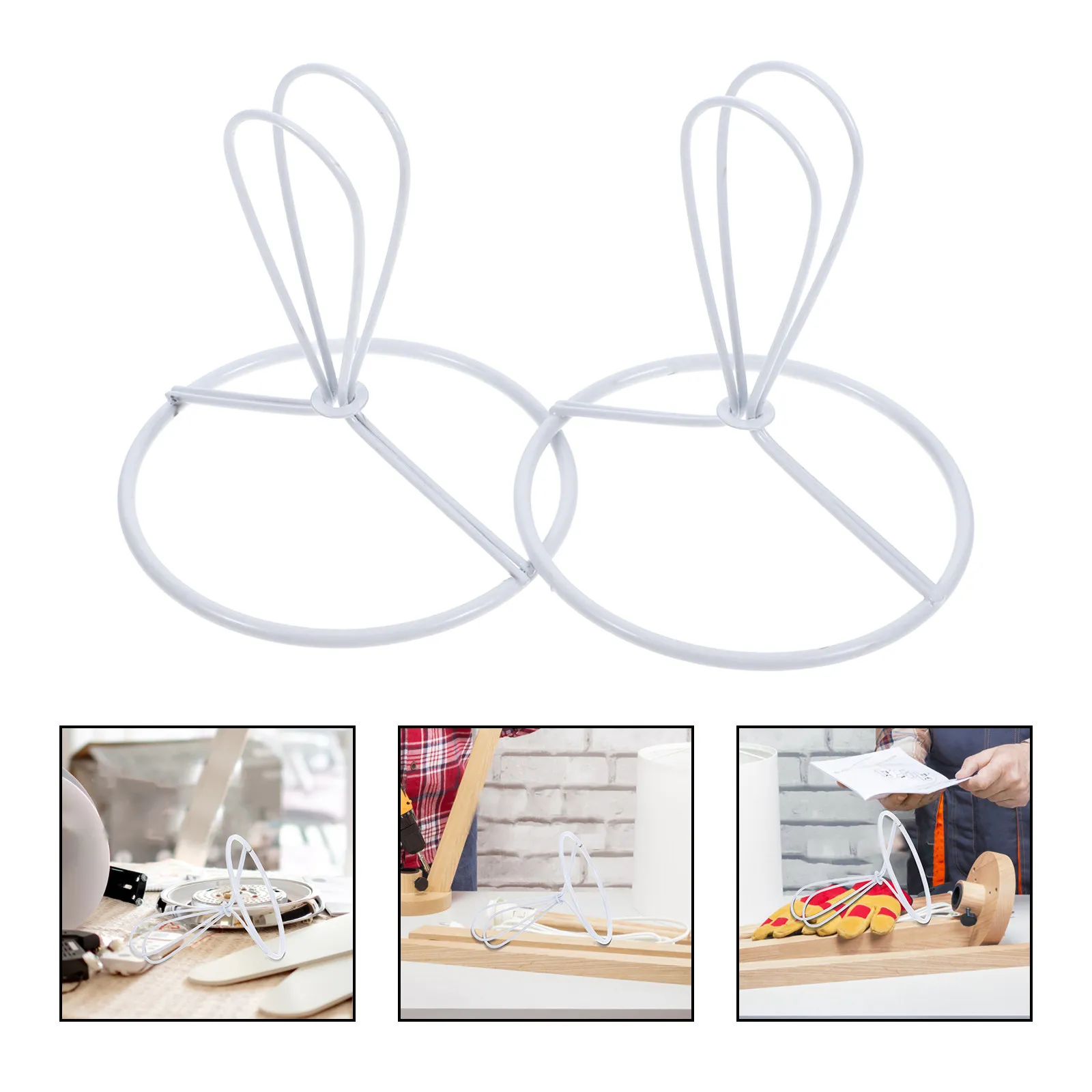 

2Pcs Lamp Shade Clip Iron Lampshade Holder Lightweight Adjustable Clip on Lamp Bulb Adapter Compatible with Table Floor Lamps