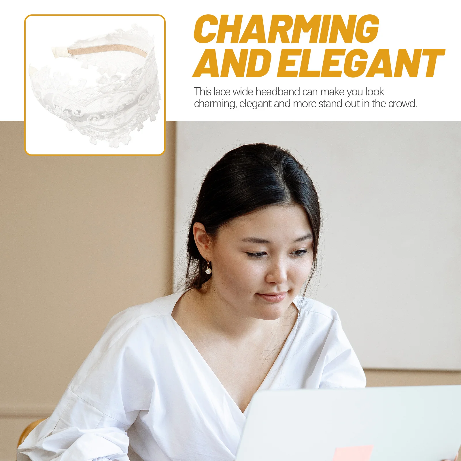 

Wide Lace Headband Women Decorative Fashion Hair Accessory for Party Daily Wear Girls Elegant Headband Comfortable Stylish Hair