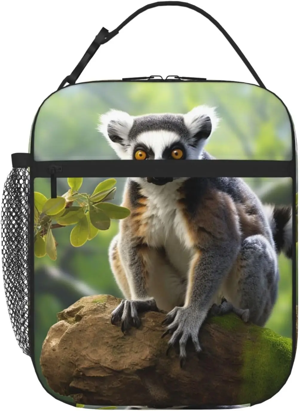 Insulated Lunch Bag Portable Lunch Box Ringtailed Lemur Reusable Lunch Tote Bags for Work Picnic