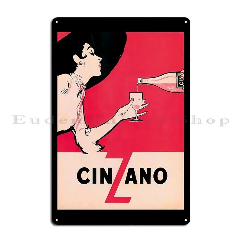 Cinzano arte impresión Gizhtehadew63 placa de Metal cine personalizar decoración de pared placas diseño cartel de estaño cartel