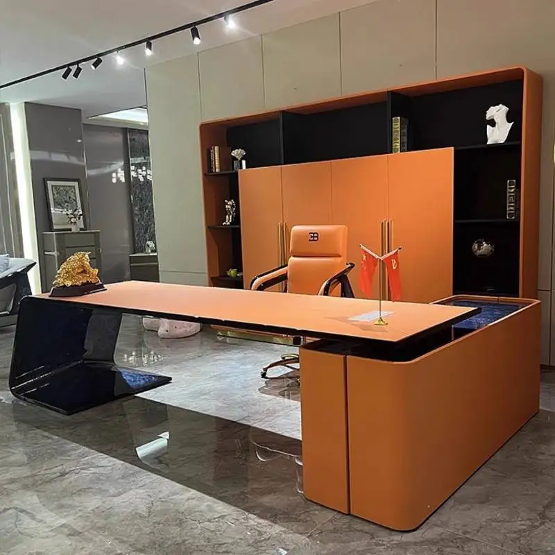 Strong Designer Executive Office Desk Drawers Cheap Modern Study Computer Desk Gaming Large Mesa Escriotorio Work Station Table