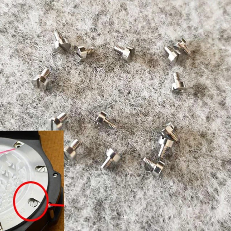 Watch Repair Parts Watch Back Cover Screws Fit to Substitute Hublot Watch Back Cover Screws Accessories One-word Small Screw