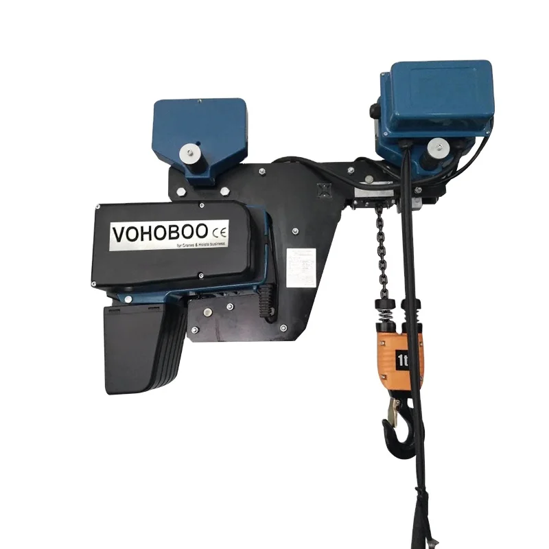 M5 Work European Wireless Remote Control 100kg 250kg 500kg 1ton 2ton 5Ton Low Headroom Electric Chain Hoist With Trolley