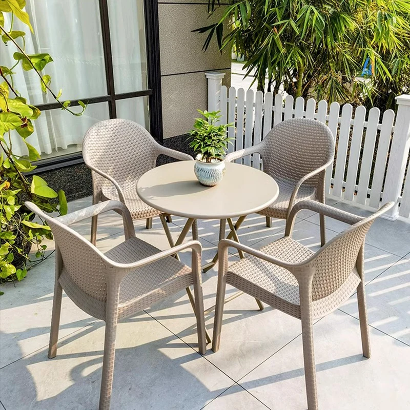 Villa Balcony Outdoor Tables Modern Nordic Luxury Lounge Outdoor Tables Minimalist Backyard Tuinmeubelsets Home Furniture