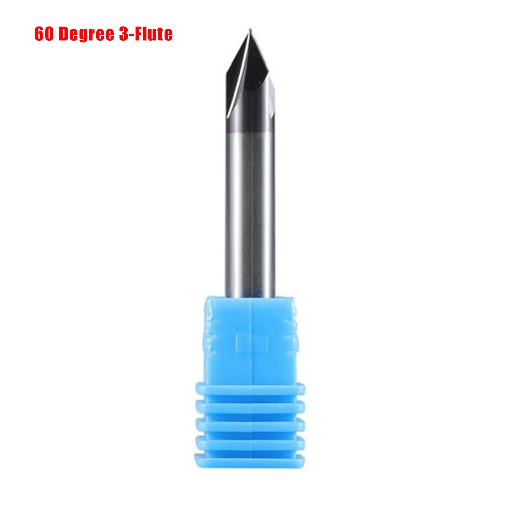 Versatile chamfer milling capabilities 60 Degree 2Flute Carbide Chamfer Mill 6mm Shank VGroove TiAIN CNC Router Bit