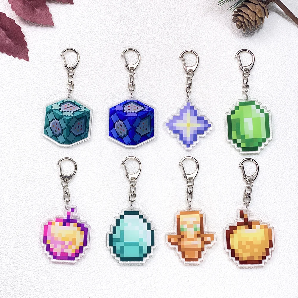 1/27Pcs Game Totem of Undying Car Keychain Accessories Acrylic Cute Charms Pendant For Bag Funny Key Holder Backpack Decoration