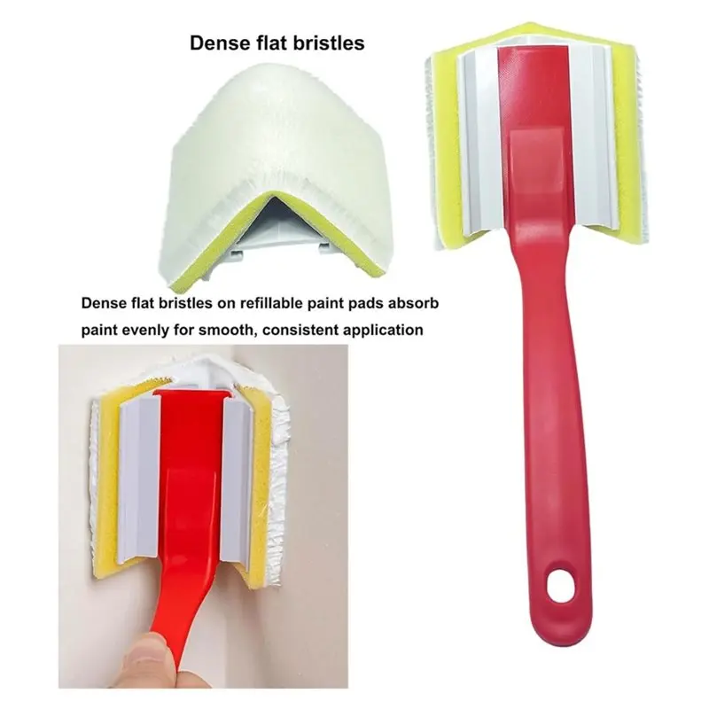 PORK-Paint Edger Tool 5 Inch& 1 Inch, 360 Degree Rotating Handle Edge Trimmer For Painting For Walls& Ceilings