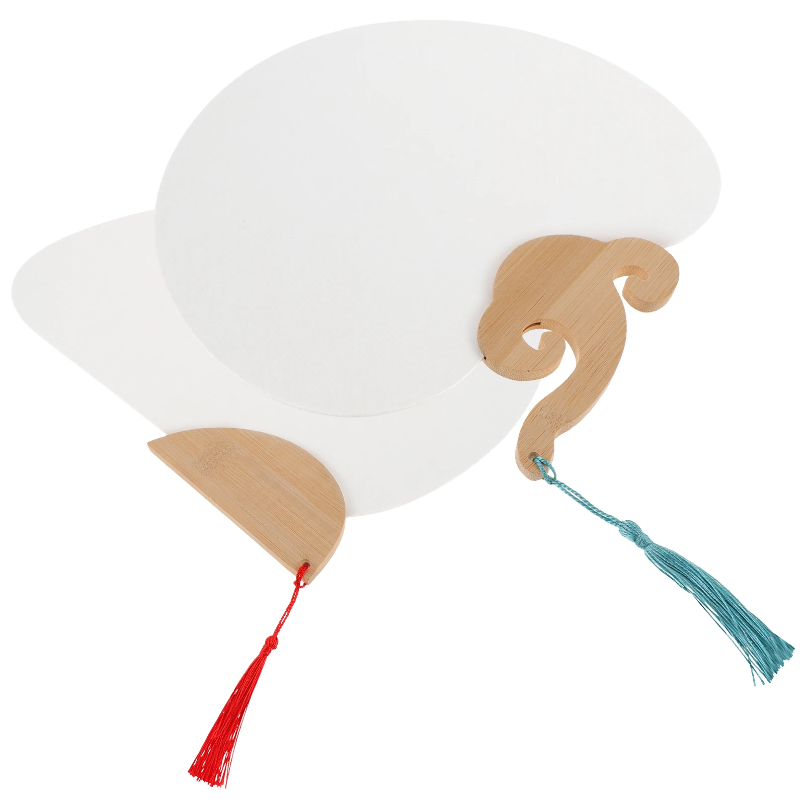 

2 Pcs Retro Decor DIY Chinese Art Paper H Fans Blank Kids Graffiti Fans Bamboo H Smooth Surface Painting Tools Creative Art