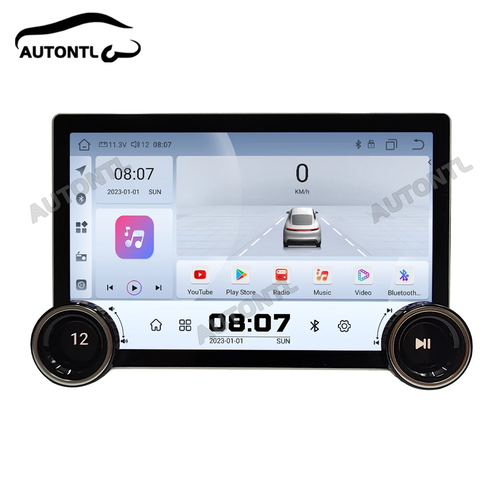 11.8inch Multimedia Player Double Knob For Universal Machine Wireless Carplay Android Auto Car Radio Stereo Digital Touch Screen