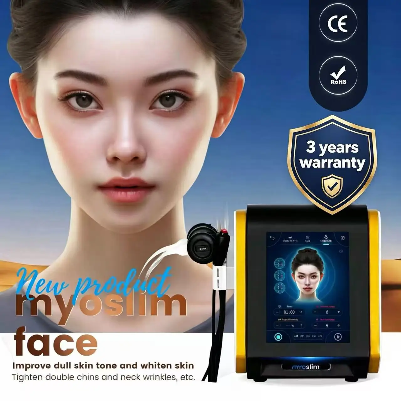 EMS facial shaping machine specializing in removing wrinkles face-lifting skin cooling and collagen activity  CE
