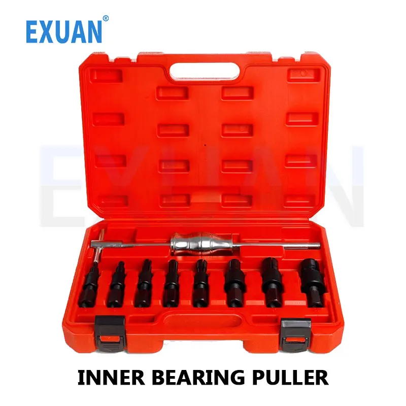

8-32 мм 9 шт. съемник внутреннего подшипника, инструмент для разборки лошади, небольшой съемник подшипников, внутреннее кольцо, ящик для инструментов Рама с внутренним подшипником Инструмент для демонтажа внутреннего к