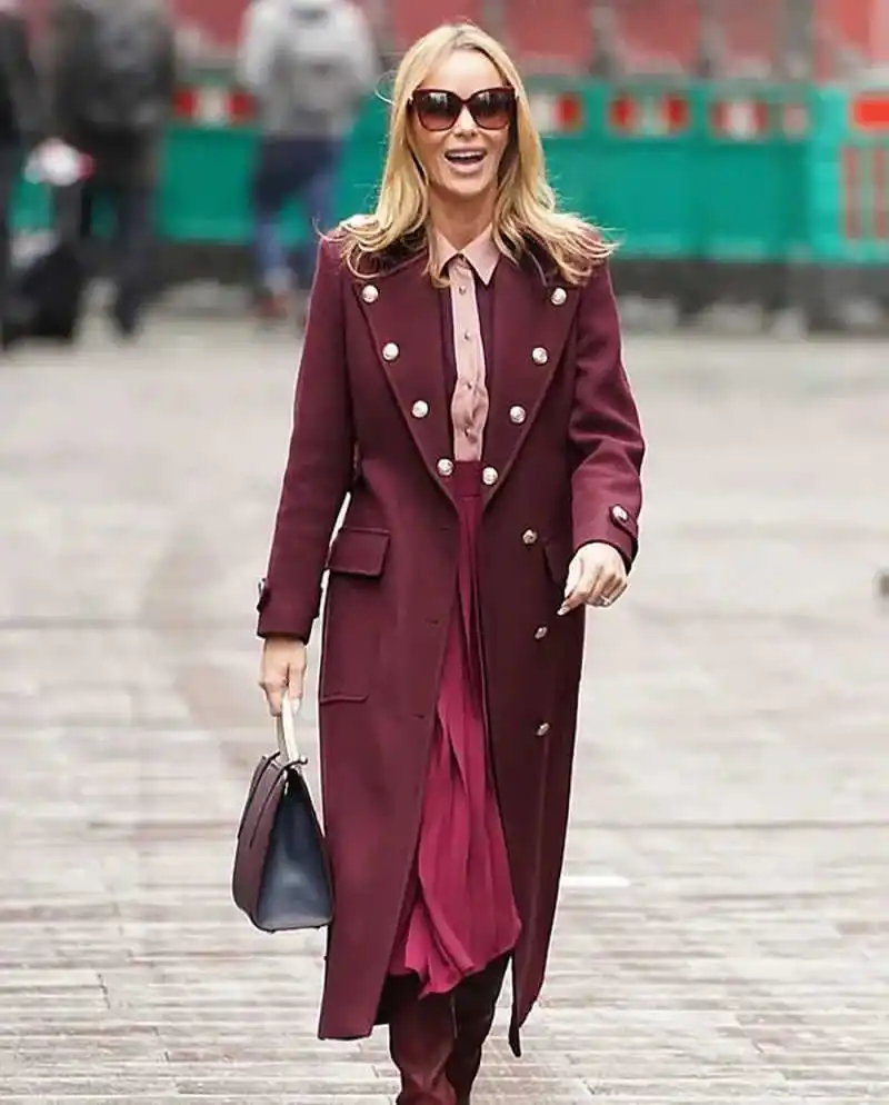 Modern Women Wool Coat Dress Single Bresated  Long Jacket 1 Piece Set Vintage Beaded Ankle Length Casual Suit Customized