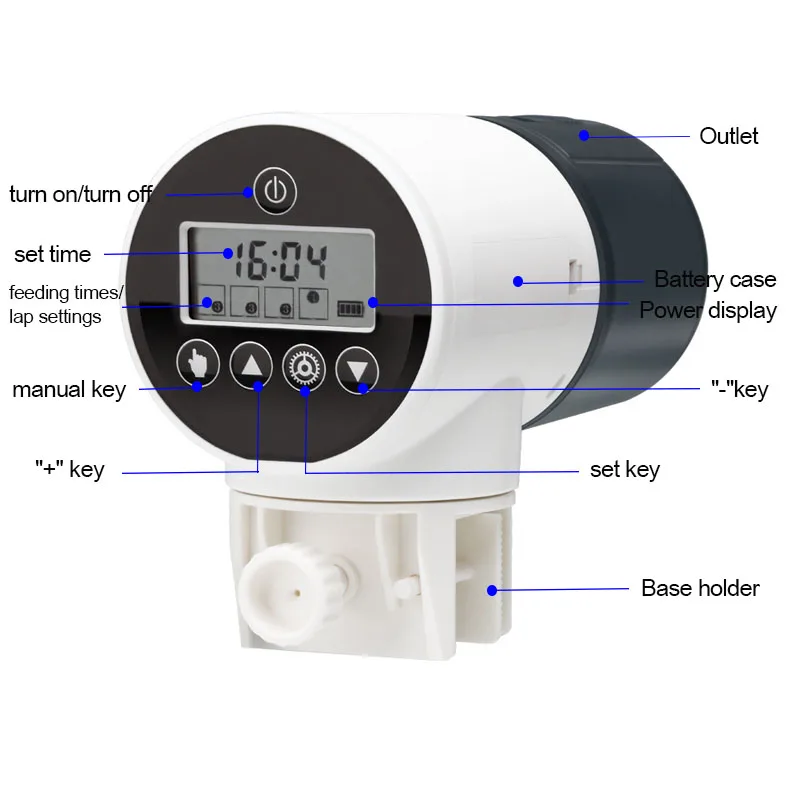 Automatic fish feeder Timing Intelligent Control Fish Tank Dispenser smart mute Timer Feeding for aquarium fish tank accessories