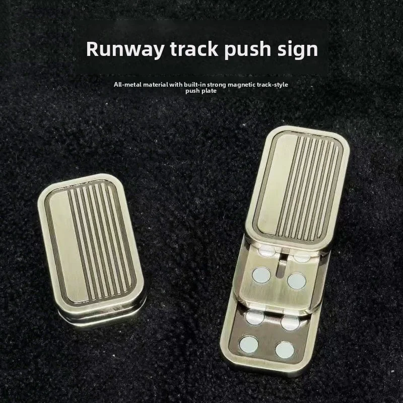 3‑Layer Magnetic EDC Push Slider Metal Click Fidget Toy Mechanical Finger Stress Relief Fidget Coin