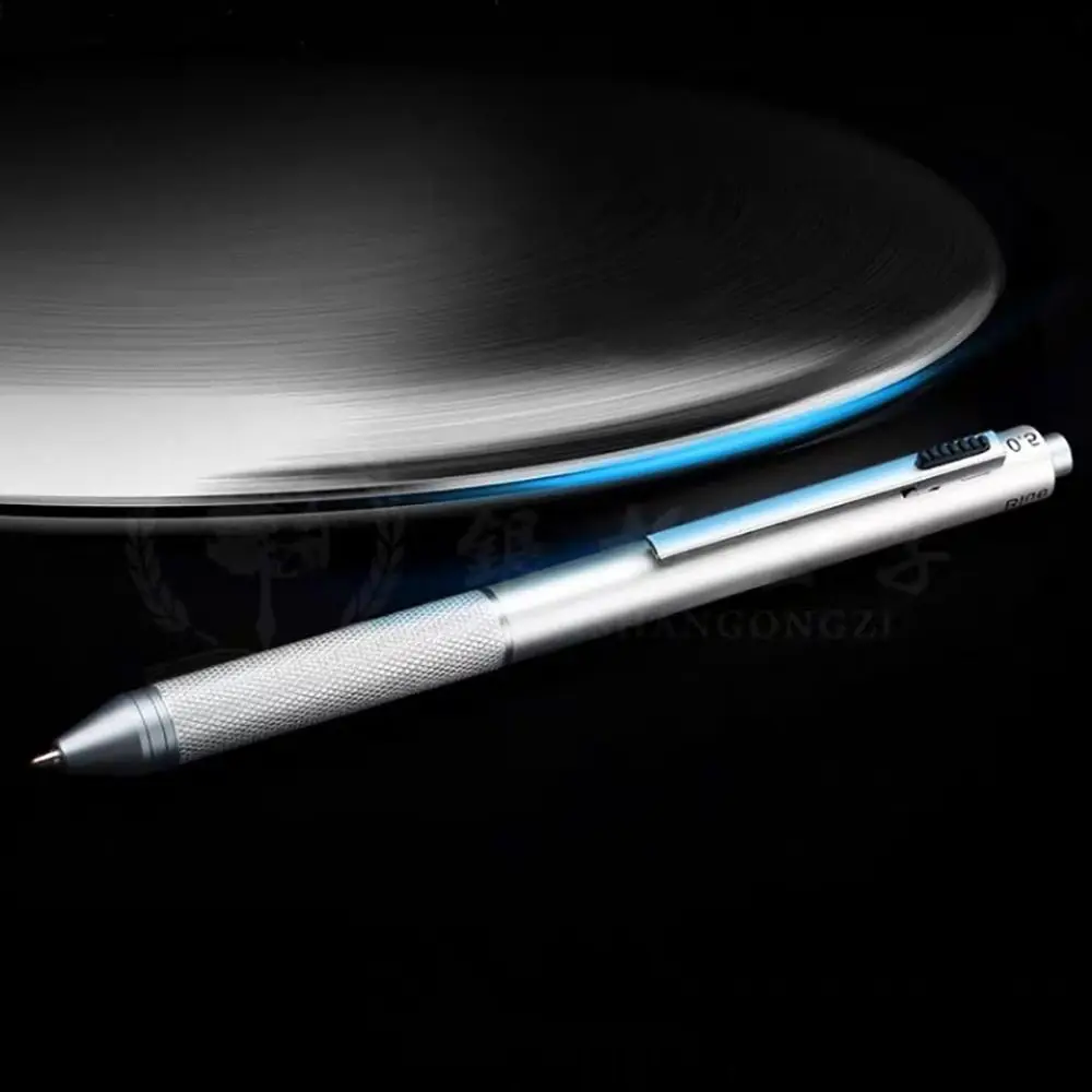 Fashion 3 Colors Ink Gravity Sensing Pen 4 in 1 Metal Multi-Function Pen Press Type Mechanical Pencil Student Gift