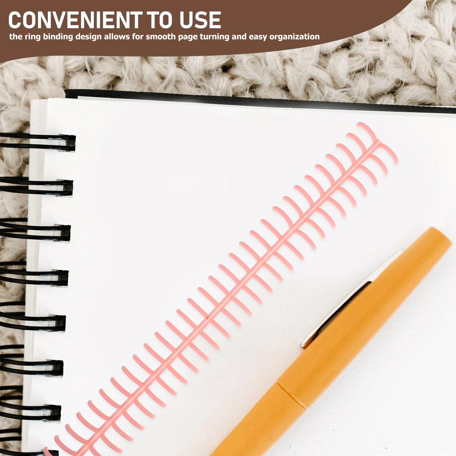 

10pcs Binding Rings Plastic Loose Leaf Binder Discs Detachable Easy Open Page Turning Book Notebook Combs Office