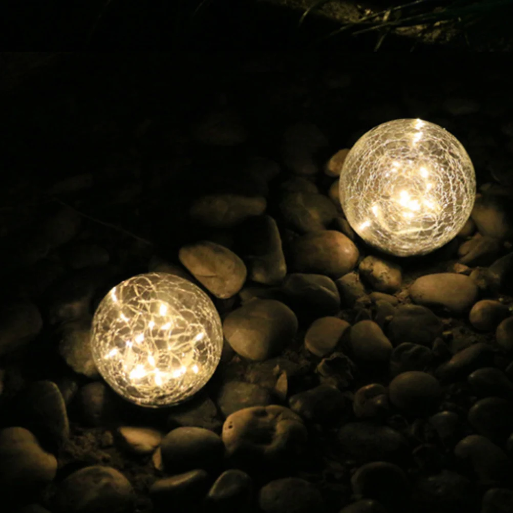 

Solar Crack Lamp 12 LED Beads Outdoor Plastic Balls Garden Landscape Yard Lawn Waterproof Landscape Lamp Solar Lighting