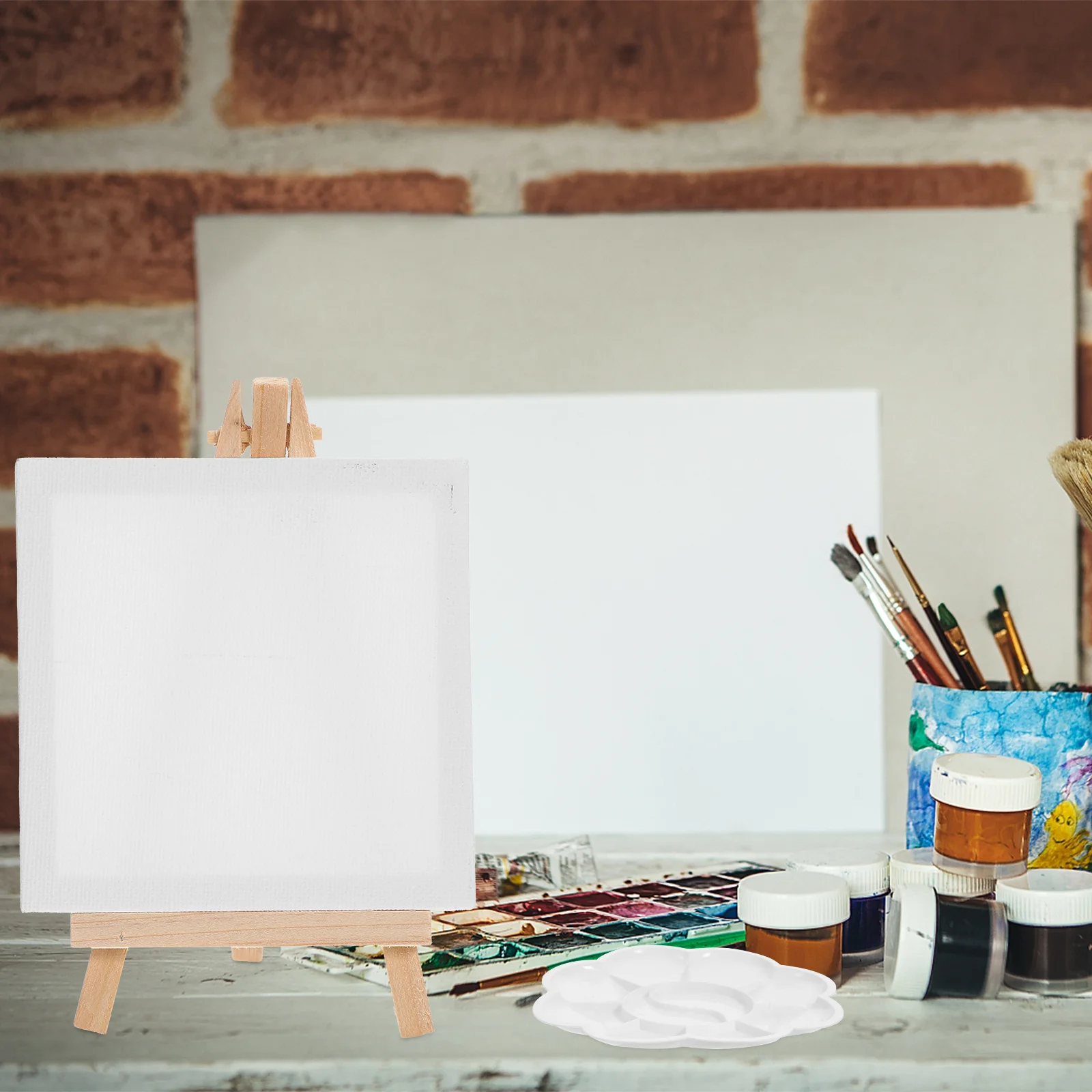 1 مجموعة 1 مجموعة طقم الطلاء الزيتي قماش مجموعة أدوات رسم للبالغين إطار فارغ الخشب حامل الحامل الإبداعية مربع النمذجة الإطار الفن