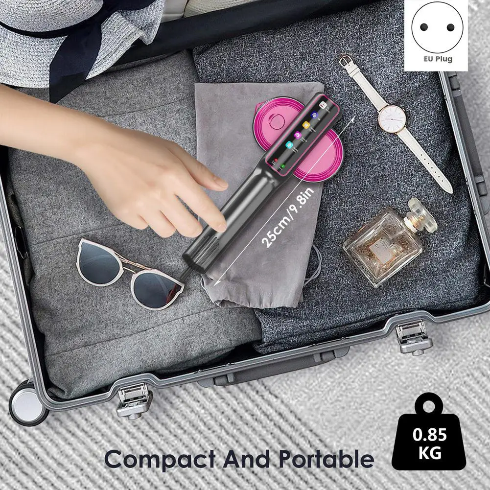 

Отпариватель для одежды 1200 Вт, сенсорный ЖК-дисплей, 5 режимов, портативный портативный отпариватель для одежды, 15 секунд, быстрый нагрев, европейская вилка, вилка европейского стандарта-B27C